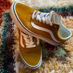 Unisex mustard colored vans. Like new! Only wore once.